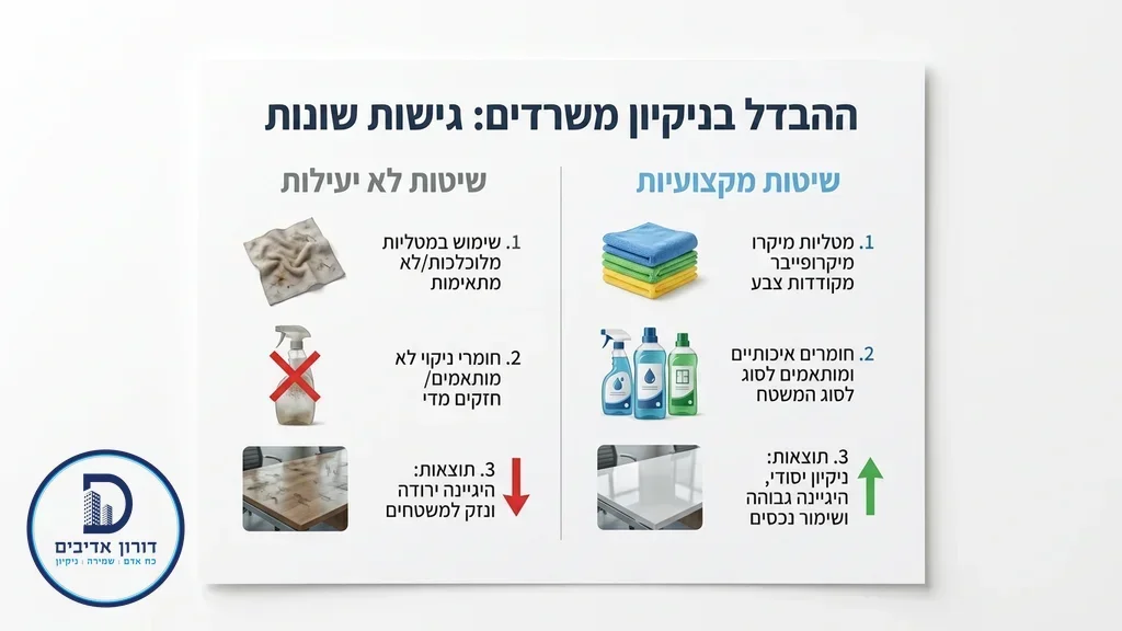 עגלת ניקיון מקצועית עם מטליות מקודדות צבע וחומרי ניקוי איכותיים